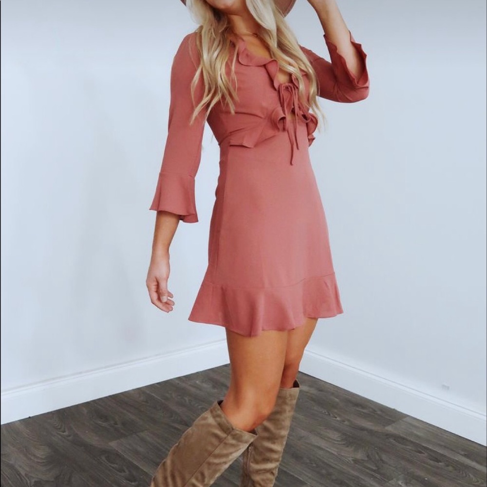 Dusty rose colored dress